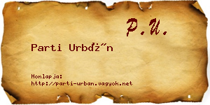 Parti Urbán névjegykártya